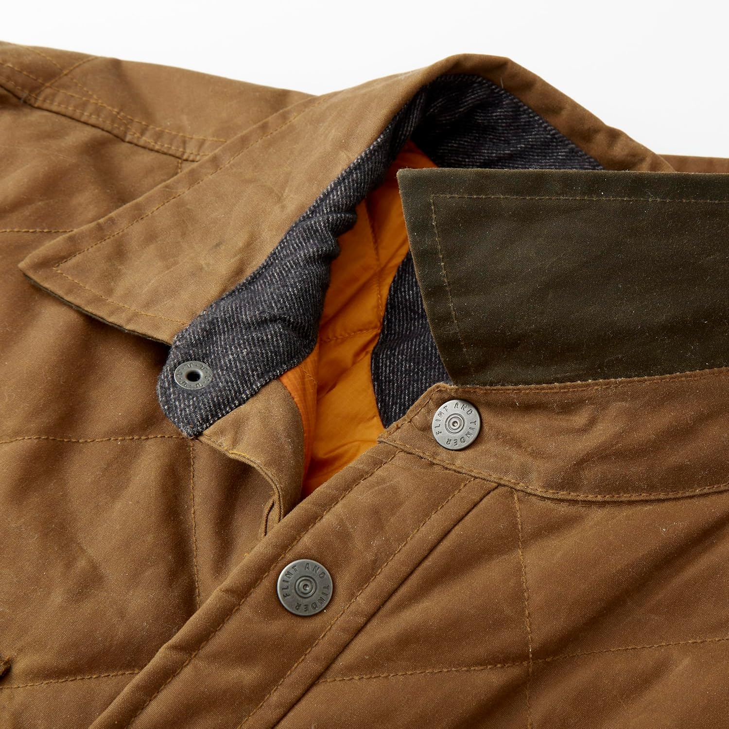 Huckberry Flint and Tinder Men's Quilted Waxed Shirt Jacket, Lightweight Waxed Canvas Shell - Image 4
