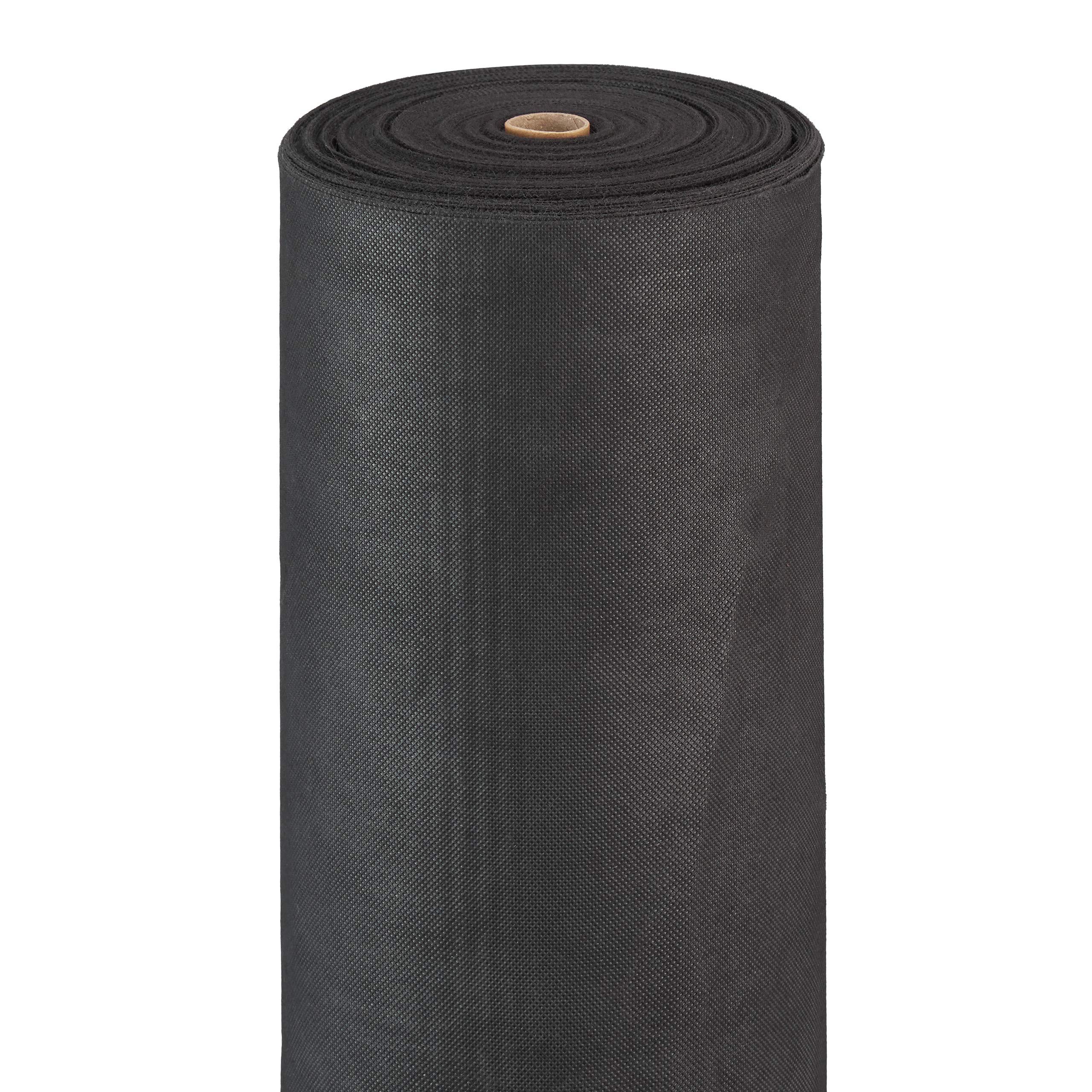 Relaxdays 5 Mallas Antihierbas 50 g/m² Permeables y Resistentes a los Rayos UV, Polipropileno, 250 m, Negro