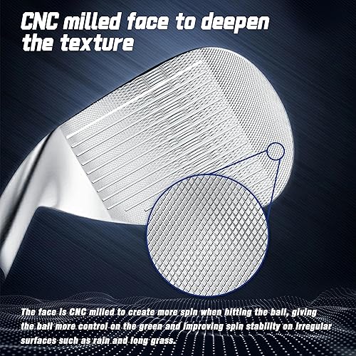 Miniatura 6 de PGM Cuña  Cuña de arena premium de 72 grados, cuña Lob Wedge para hombres y mujeres  Textura CNC  Bunker Buster Escape Bunkers y salvar golpes