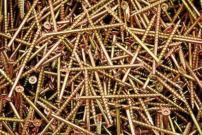 (1000) Torx T25 Star Flat Head 10 x 3-1/2 Yellow Zinc Type 17 Wood Screw Bulk