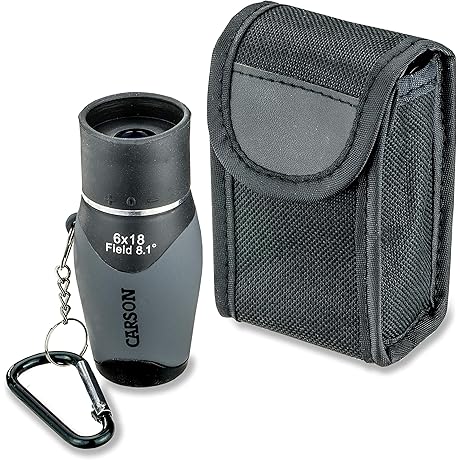 Carson MiniMight 6x18mm Pocket Monocular for Birdwatching