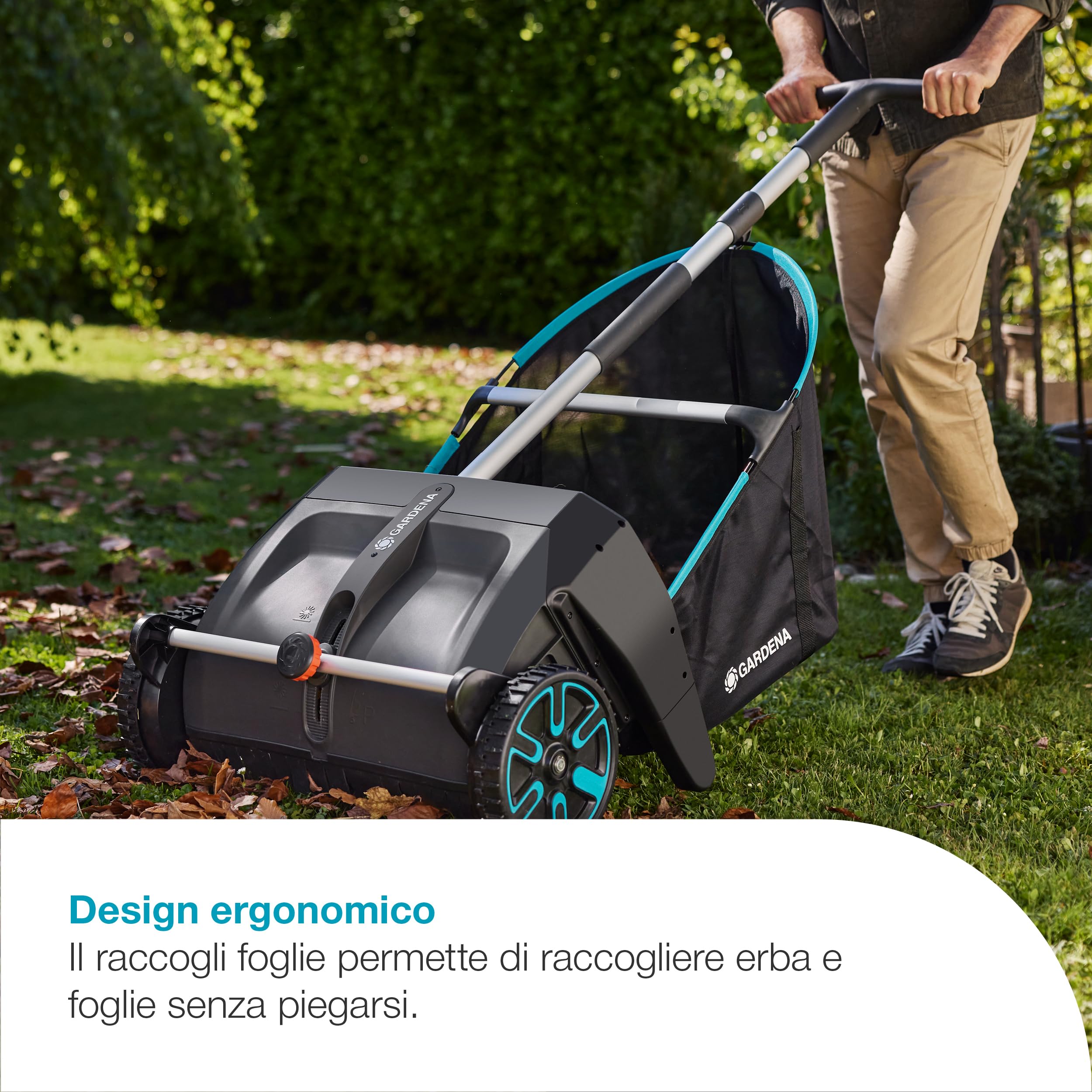 Gardena Raccogli Foglie 3566-20 Attrezzo Giardinaggio per Prati e Aree Pavimentate