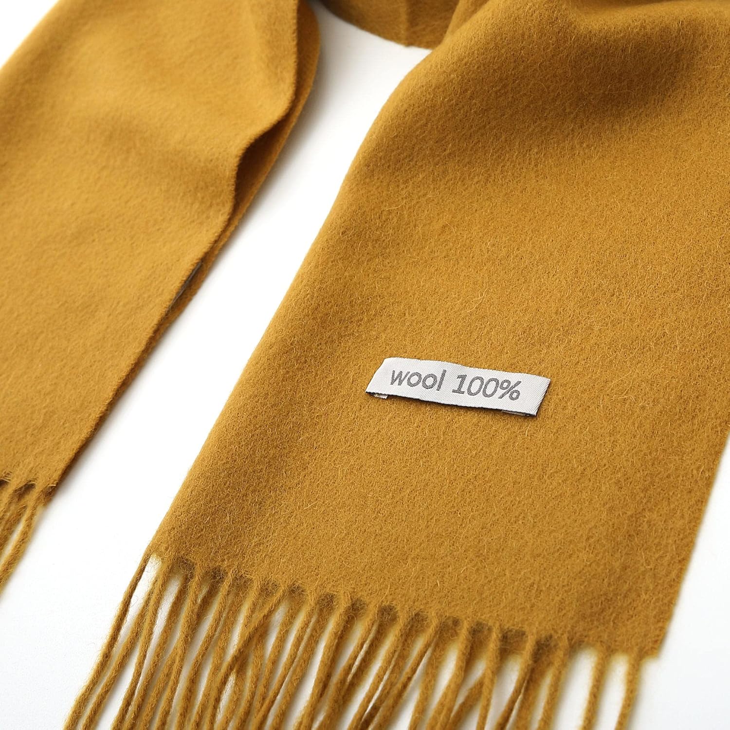 100% Wool Scarf - Men and Women Winter Warm Soft Luxurious Solid Colors Gift Box