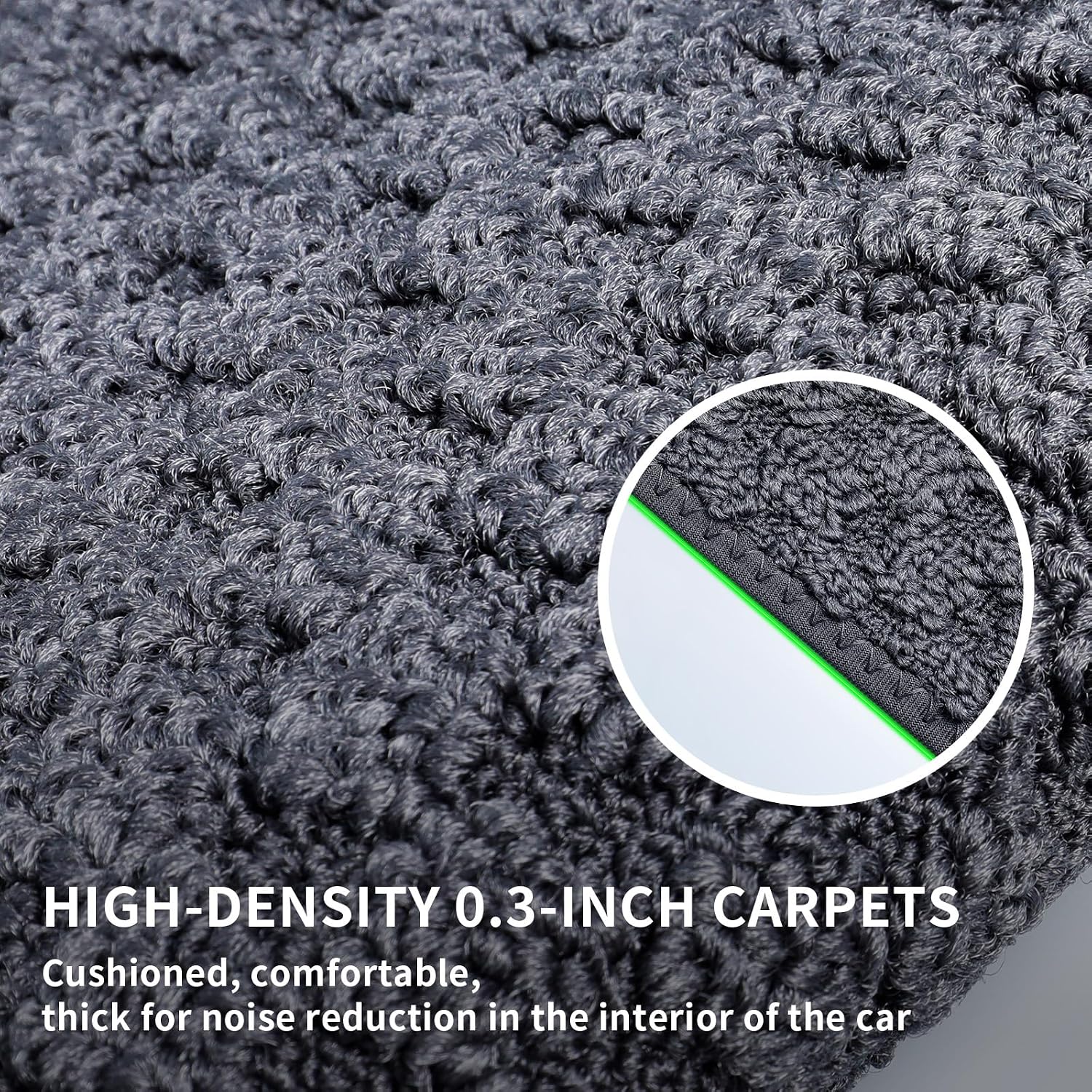 EKR Custom Fit Carpet Floor Mats for Toyota Camry 2025 2026, 0.3 Inch Thickness Rugs, Premium All Weather Anti-Slip Waterproof Floor Liners (Black Checkerboard)