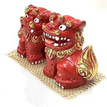 Amazon.co.jp: 沖縄土産 シーサー 置物 ミニ 玄関 ペア 楽天