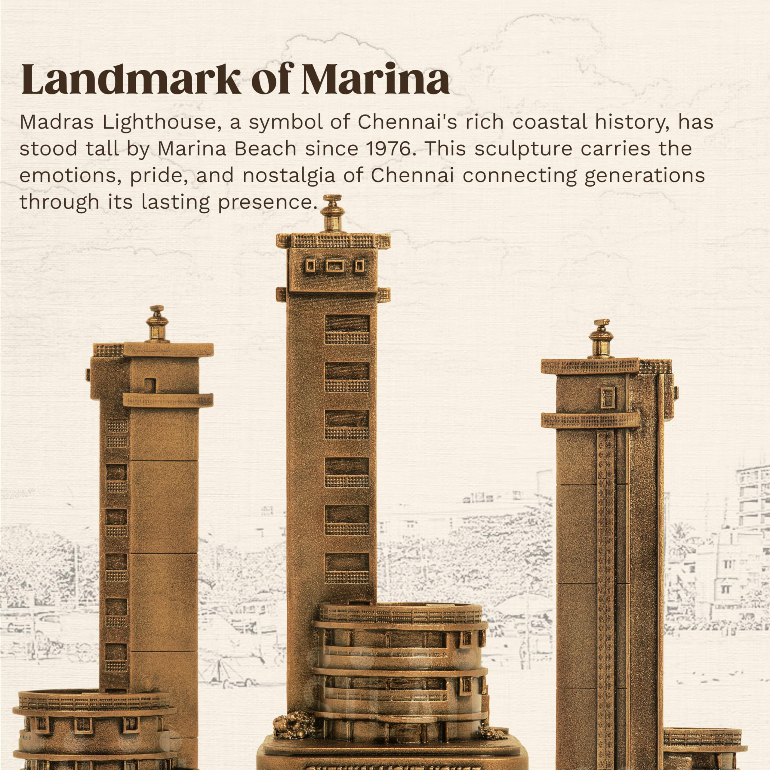 SILAII Chennai Lighthouse Marina Sculpture 3