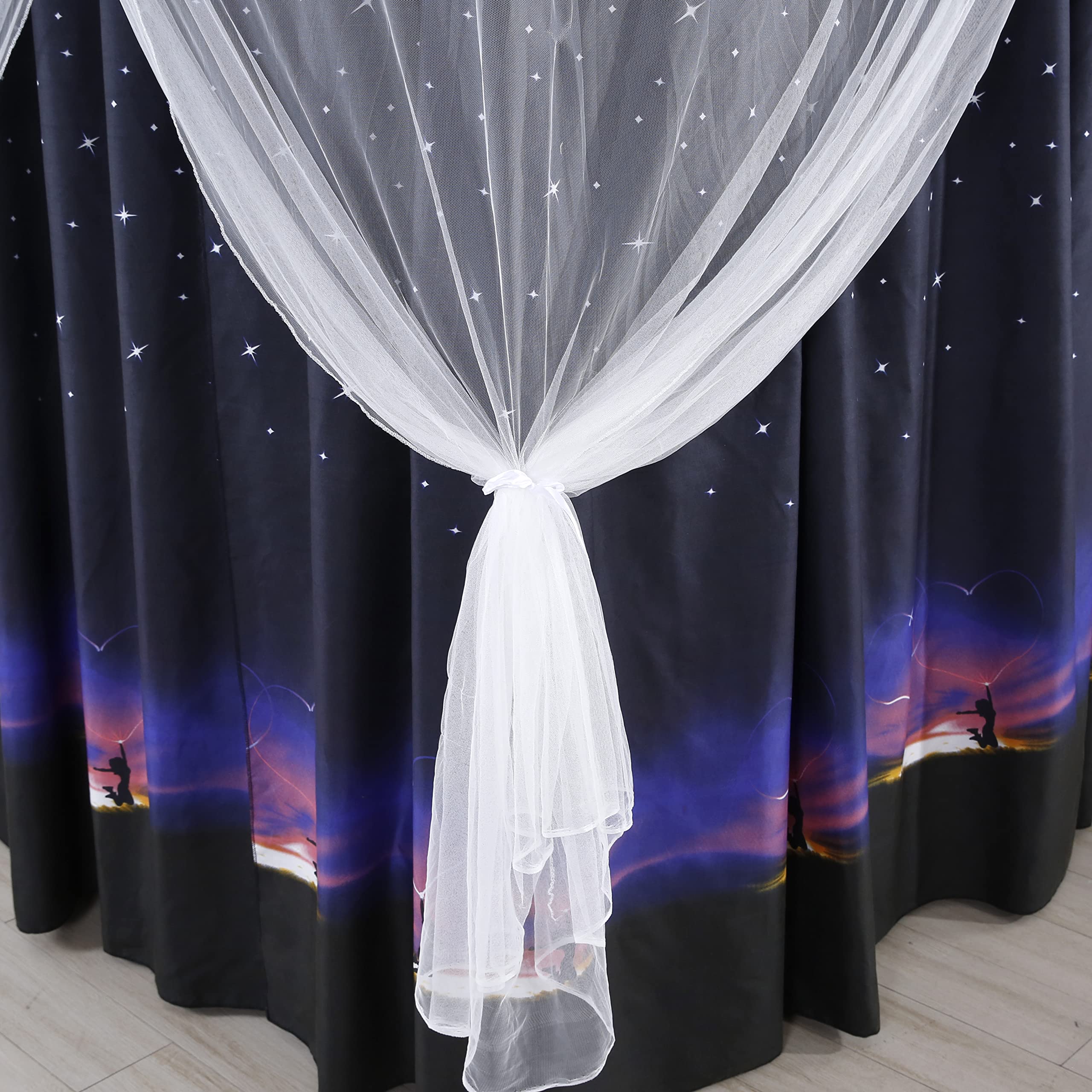 Millya Student Domitory Blackout Bed Curtain Galaxy Starry Bed