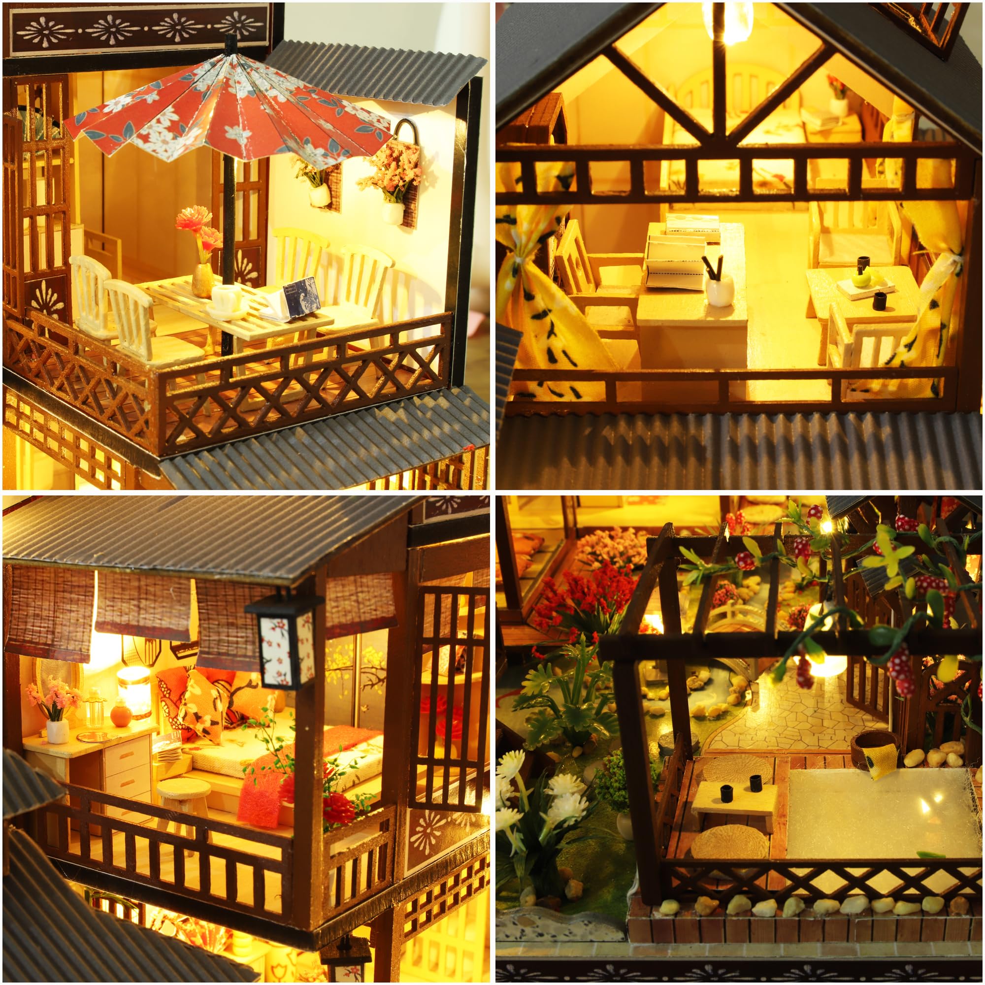 Amazon | KOOMEKI ミニチュアドールハウス DIYセット 装飾家具とLED
