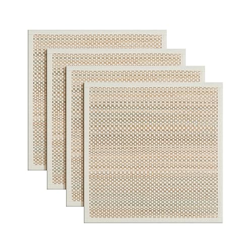 Hausattire Bamboo Placemats for Dining Table Set of 4 Washable