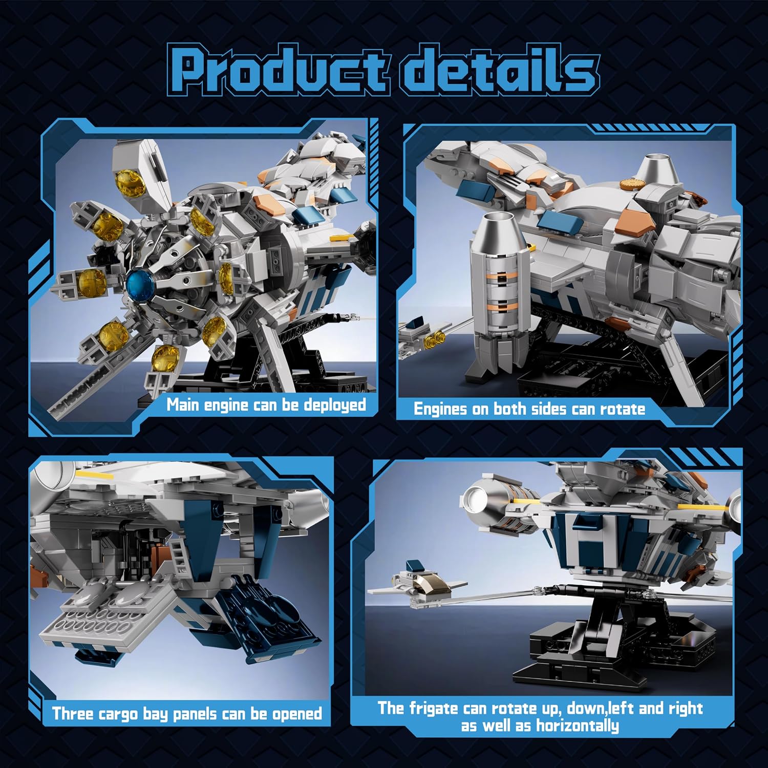 Spaceship Building Set, Sci-Fi Space Wars Ship Buildings Blocks for Adults image 4