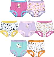 Bluey Potty Training Pants 7-Pack: 100% Cotton Padded Toddler Underwear 18M-4T with Chart & Stickers