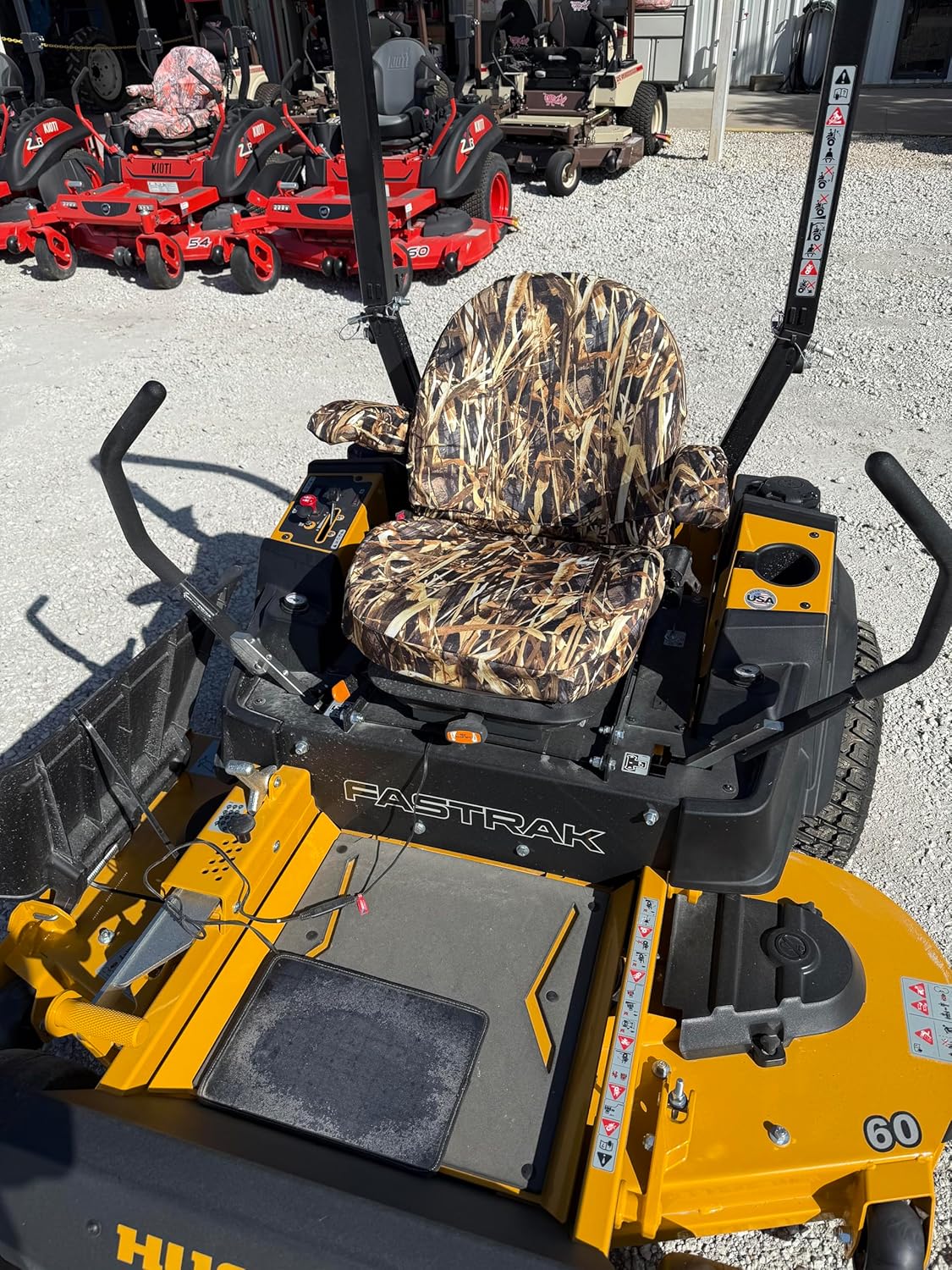 Durafit Seat Covers, Custom Fit Seat Cover and Newer for Hustler Commercial X1, Super Z,Super 104 Zero Turn Mowers in Black Waterproof Endura Fabric (Black)