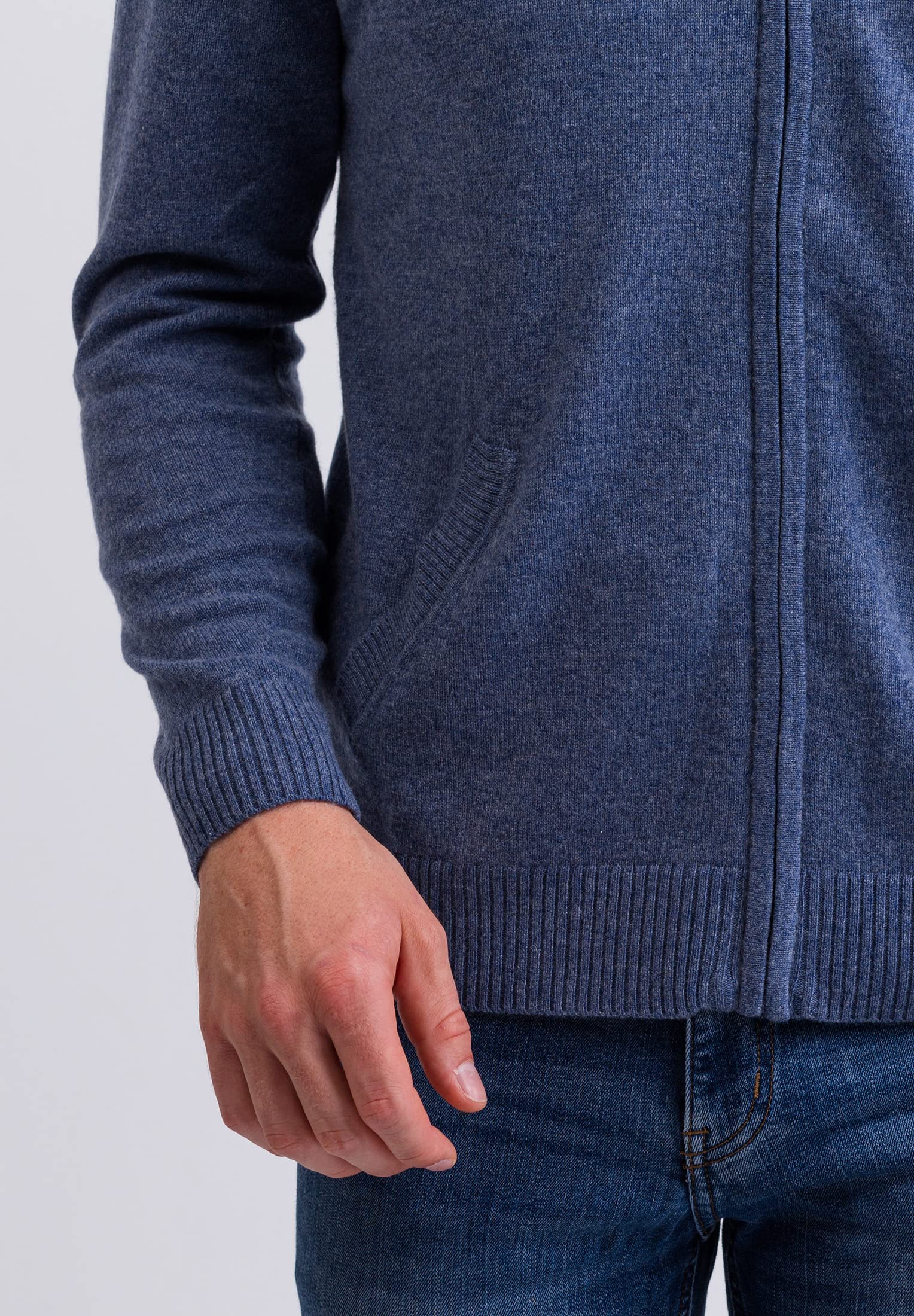 100% Kaschmir Herren Kapuzenpullover | Hoodie mit Reißverschluss