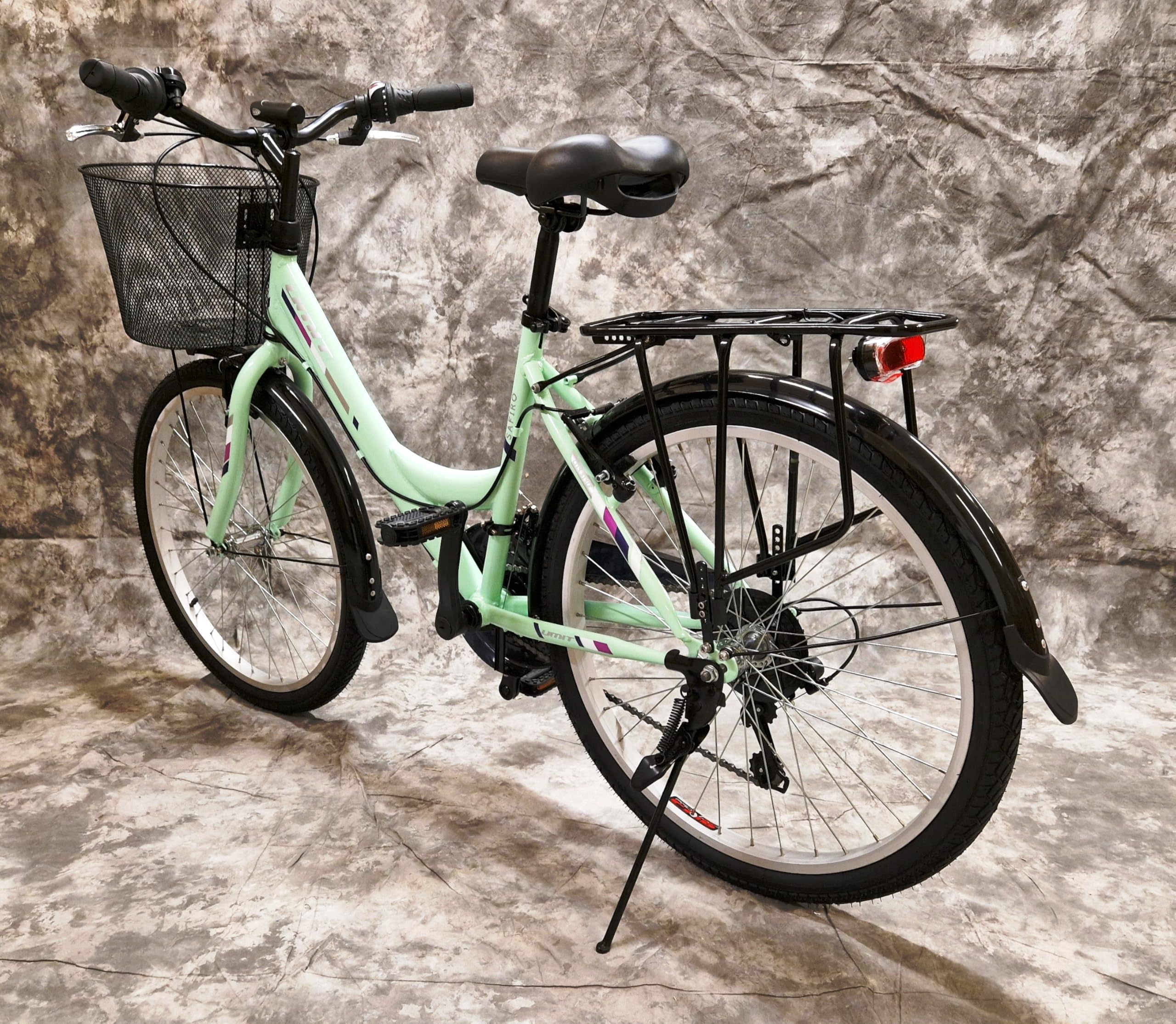 Generisch 26 Zoll Damencityrad SAFIRO 21-Gang Kettenschaltung, Gepäckträger, Korb NEU 2608 Mint Bitte BEACHTEN AB 155 cm KÖPERGRÖSSE GEEIGNET !!!!!!!