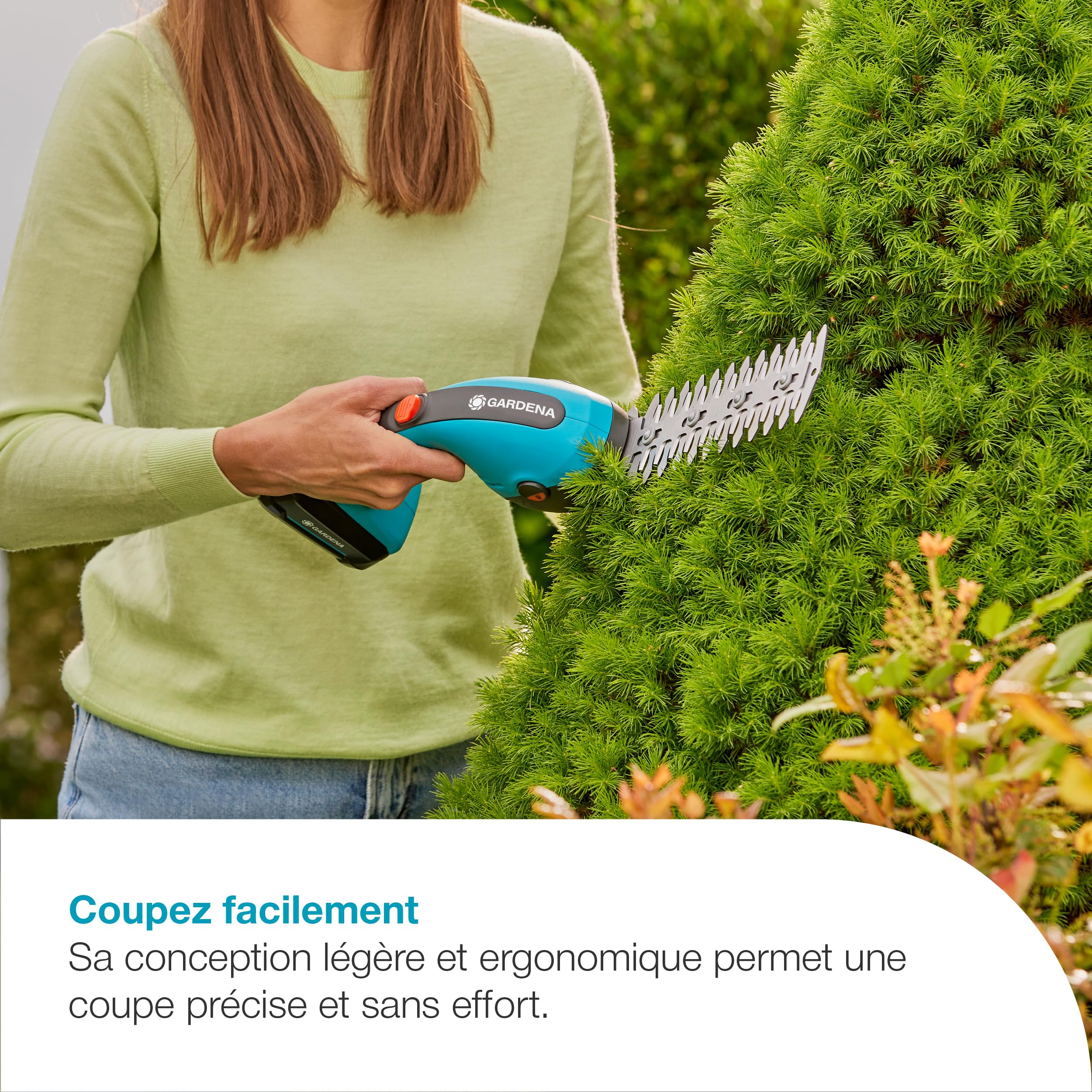 Gardena Kit Cisaille à Gazon + Lame Taille buissons PowerCut 18V / P4A sans Batterie: Lames tranchantes, Lames interchangeables, Légère, Stockage Vertical, sans Fil (14750-55)