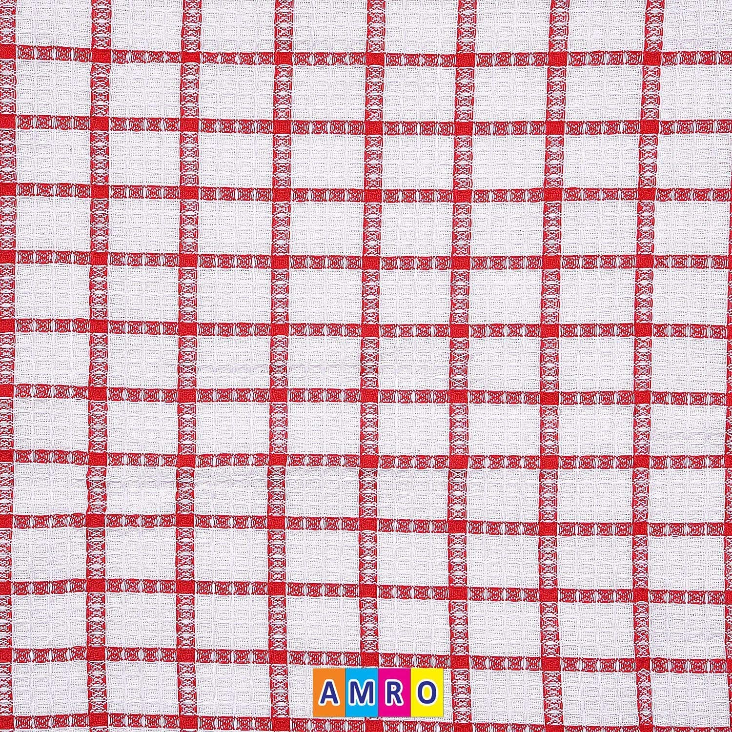 AMRO Beautility Needs™ Soft and Highly Water Absorbent Cotton Bath Towel Full Size : 70 X 140 cm, Blue & RED, Combo Set of 2 2