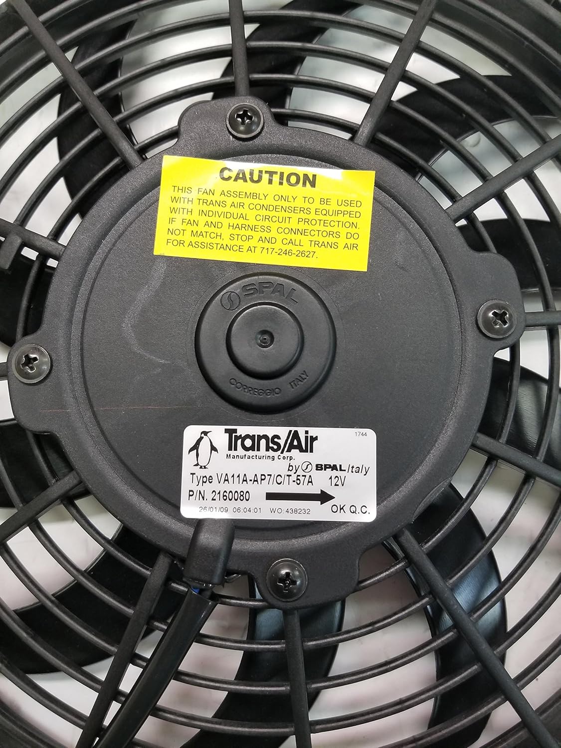 TransAir VA11A-AP7/C/T-57A 12V Replacement Cooling Fan for SPAL