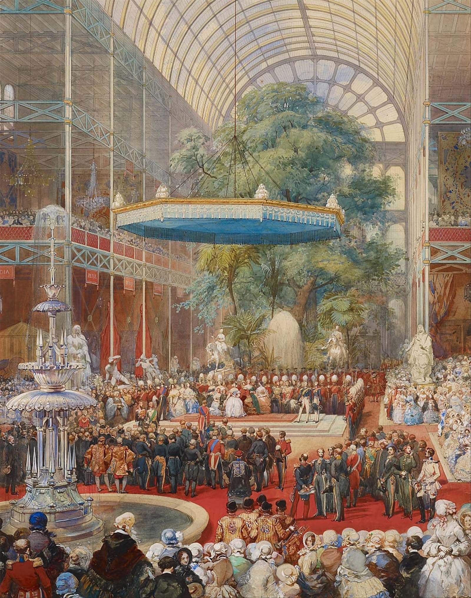 ARTXLXXBN Famous Prints Artwork Pictures Poster Painting Art Opening of the Great Exhibition May by Eugene Louis Lami Artwork Landscape Pictures for Home Decor 60x90cm
