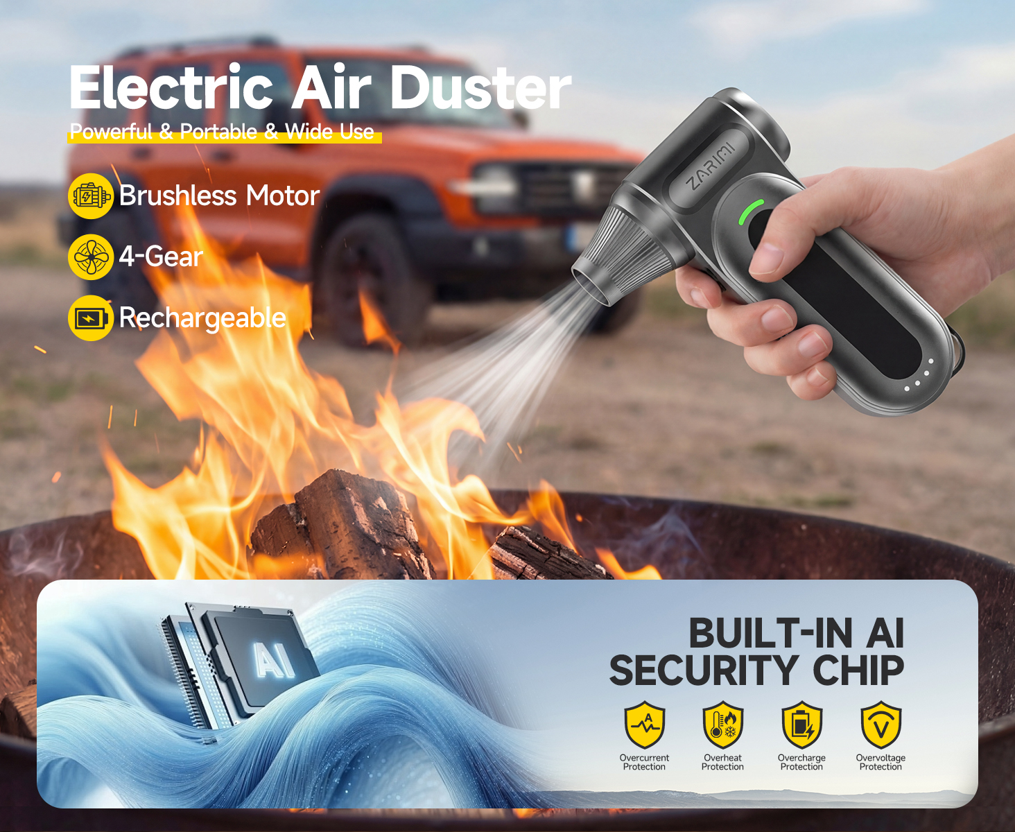Amazon.com: ZARIMI Electric Compressed Air Duster, 170000RPM High