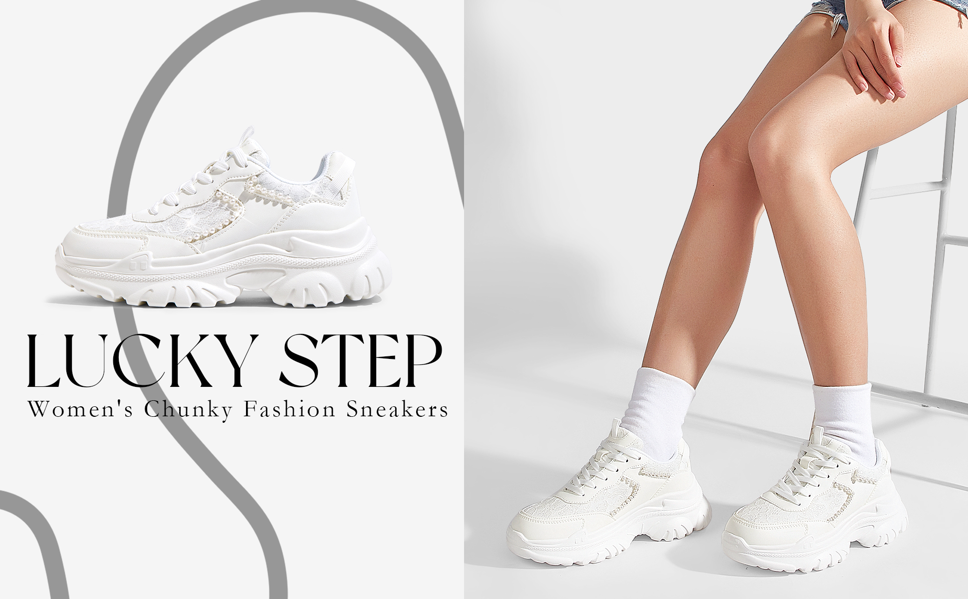 Amazon.com | LUCKY STEP Chunky Sneakers for Women Fashion Platform
