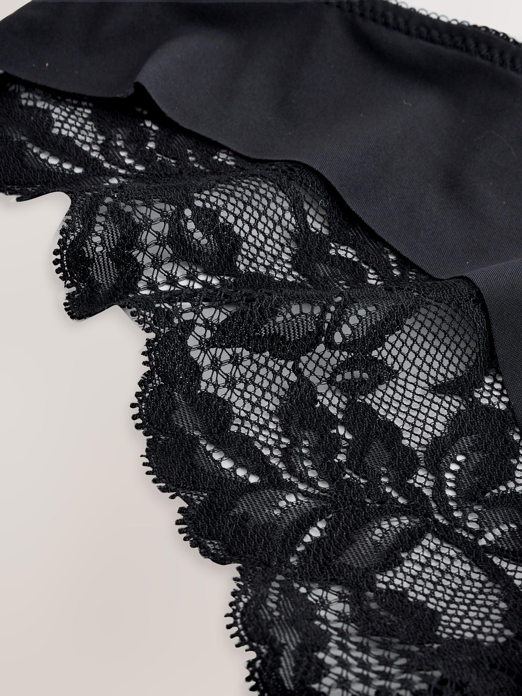 NEXT Damen Nahtlose Slips mit Spitzenrückseite im 7er-Pack, Brazilian
