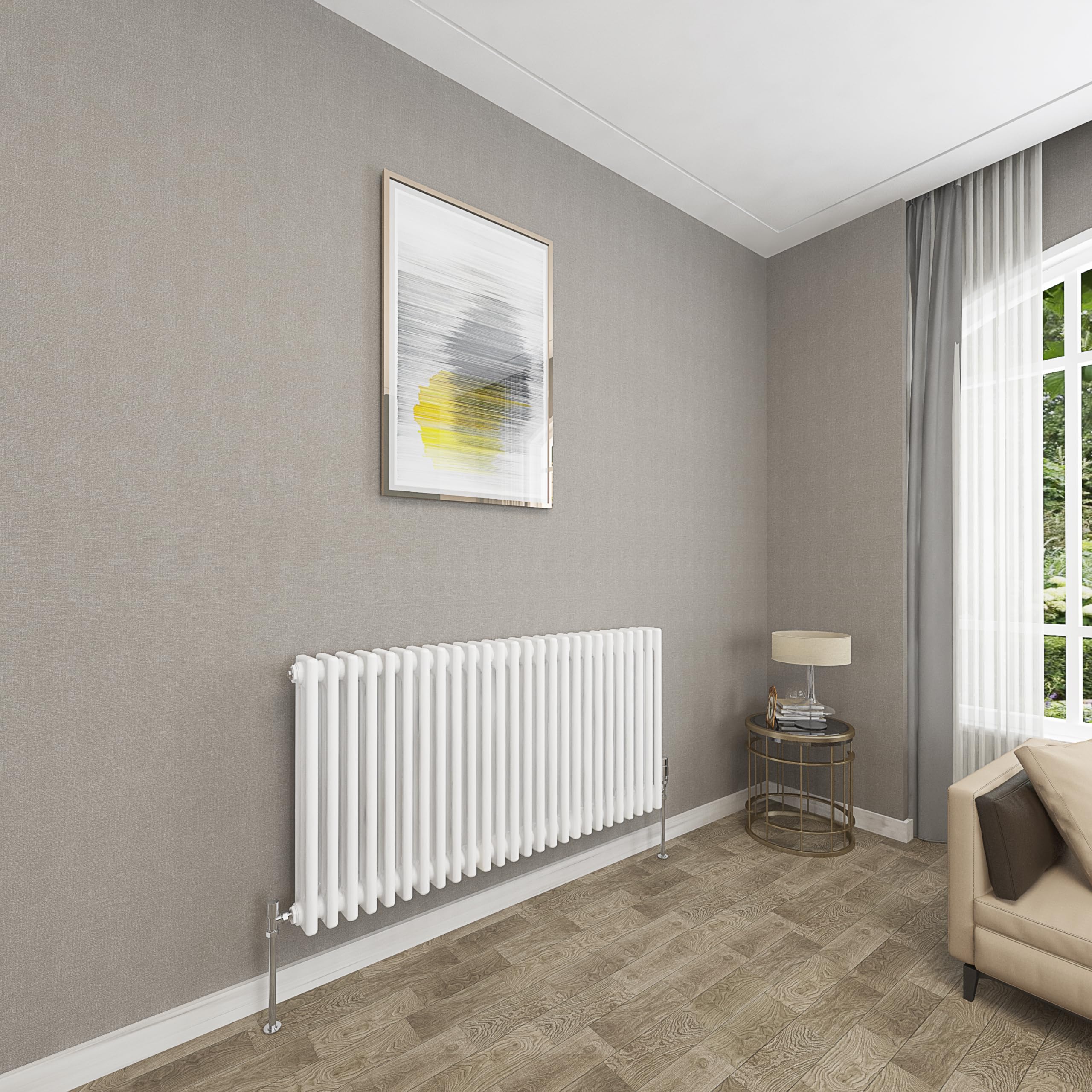 Sky bathroom 600x1190mm 3 Column Radiator Horizontal White Cast Iron radiato Traditional Central Heating Radiator