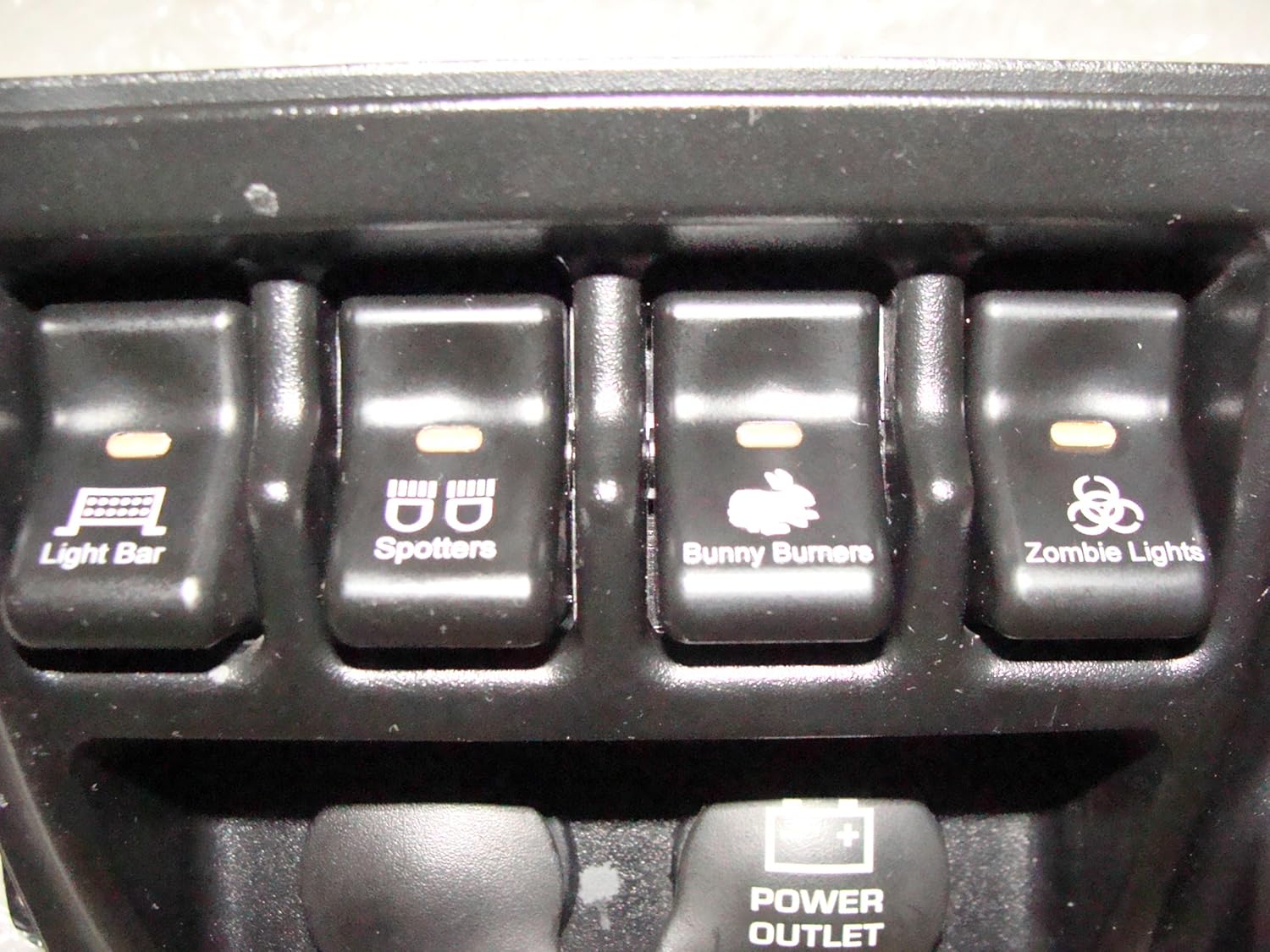 Fits Jeep® TJ 1997-2006 Wrangler Accessory Rocker Switch- Windshield Lights Emblem Lifetime Warranty