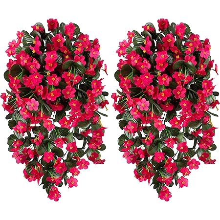 HyeFlora Morning Glory Flowers Vines - 2 pezzi, finte piante da