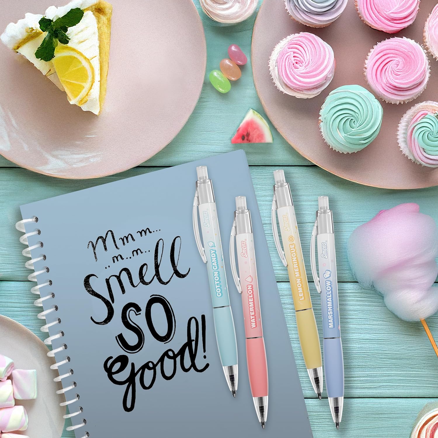 Simply Delightful Smens - Patented Gourmet Scented Black Gel Ink Pens, Medium Point, 8 Count - Fun, Cute, Cool, Smelly Pens for Kids - Image 6