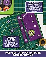 Vista 7 de The Quilted Bear Reglas de Acolchado - Regla de Acolchado de Acrílico Transparente Antideslizante, Patchwork y Costura con Líneas Negras Claras