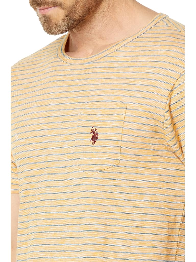 U.S. POLO ASSN. Yarn-Dye EOE Stripe Short Sleeve Jersey Tee