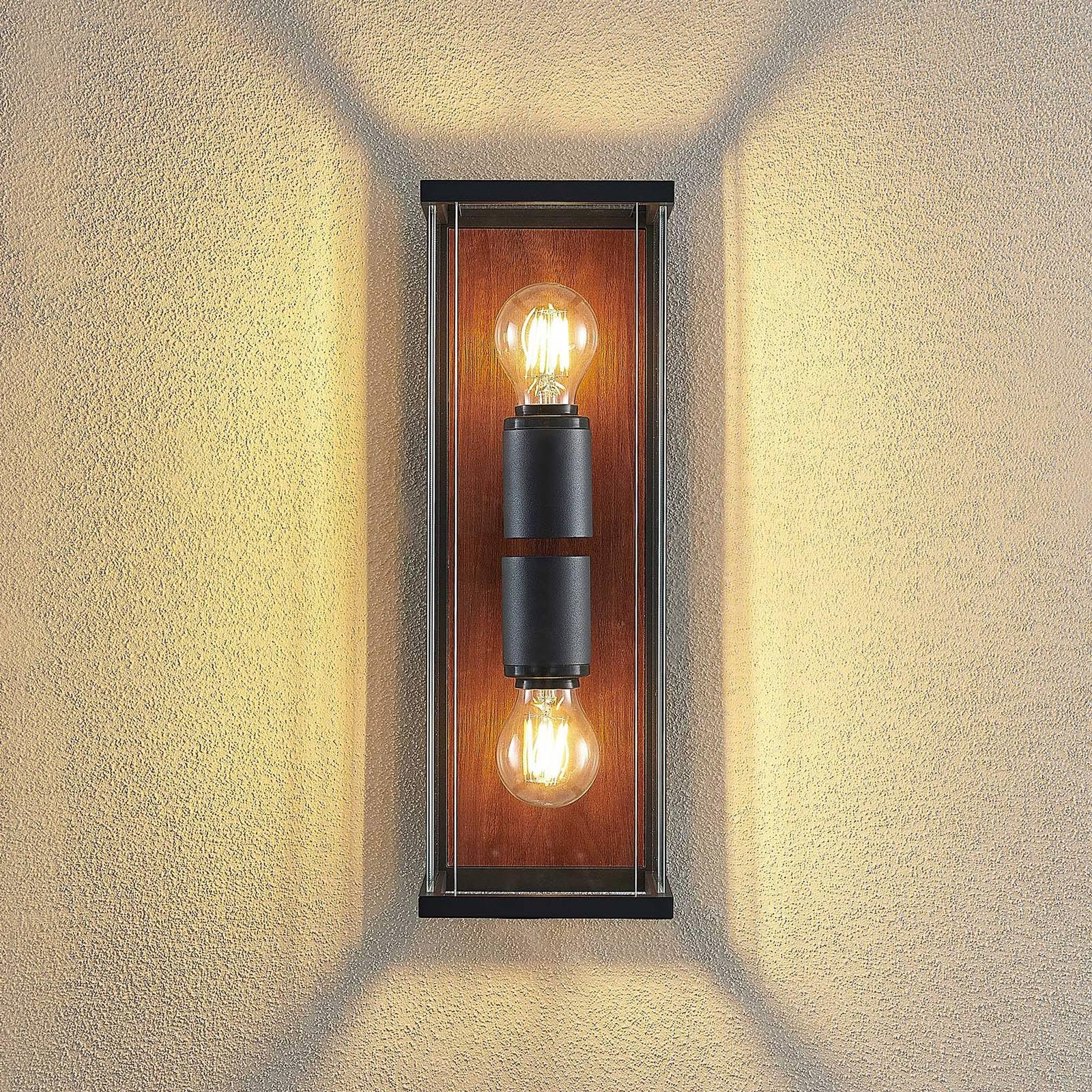 Lucande Applique da esterni dimmerabile (Moderno) colore Nero, in Alluminio applique lampada LED outdoor per facciata/parete terrazzo e balcone