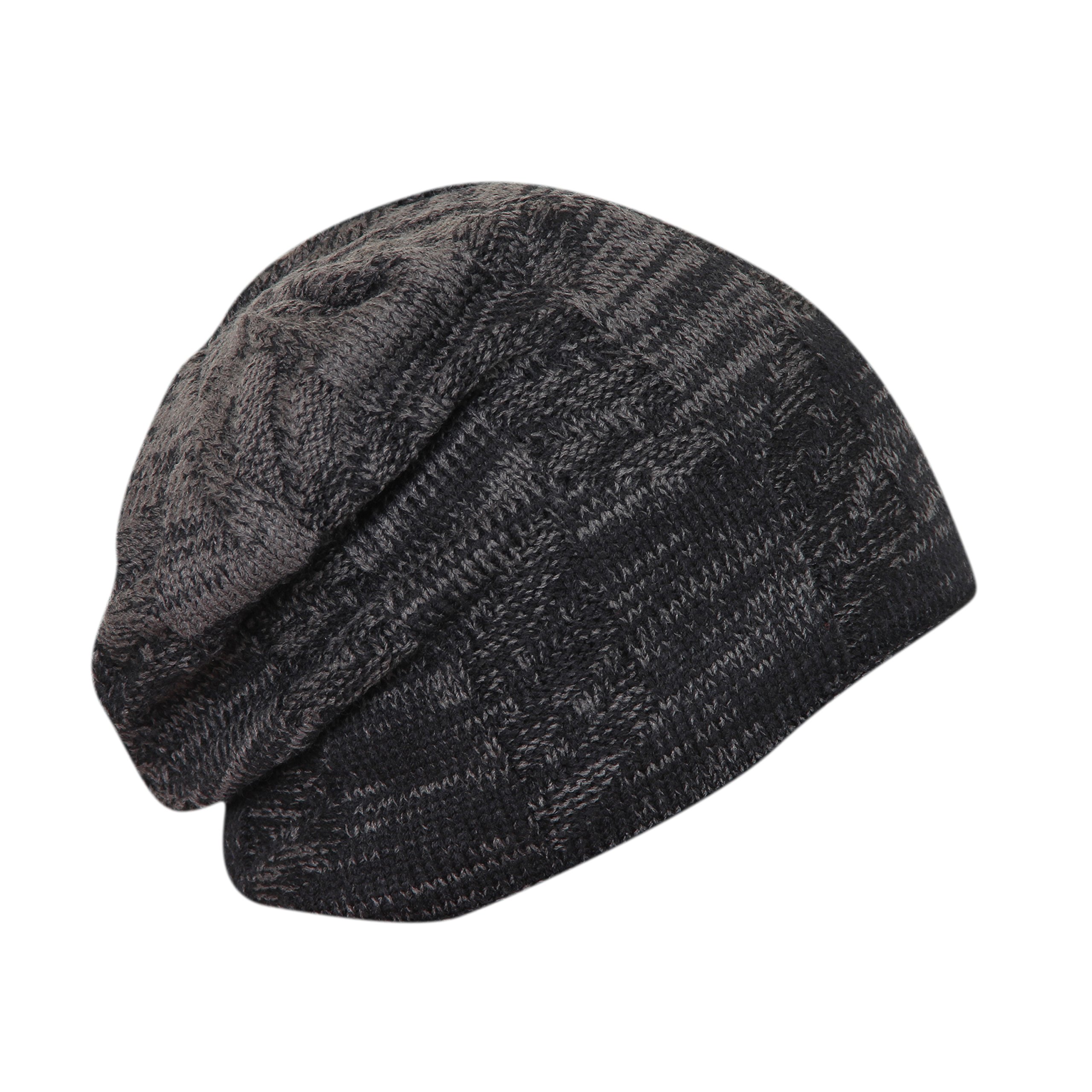 FabSeasons Unisex Dual Color Black & Gray Acrylic Woolen Slouchy Beanie and Skull Cap for Winters (B01N6N62U2) Amazon Price History, Amazon Price Tracker