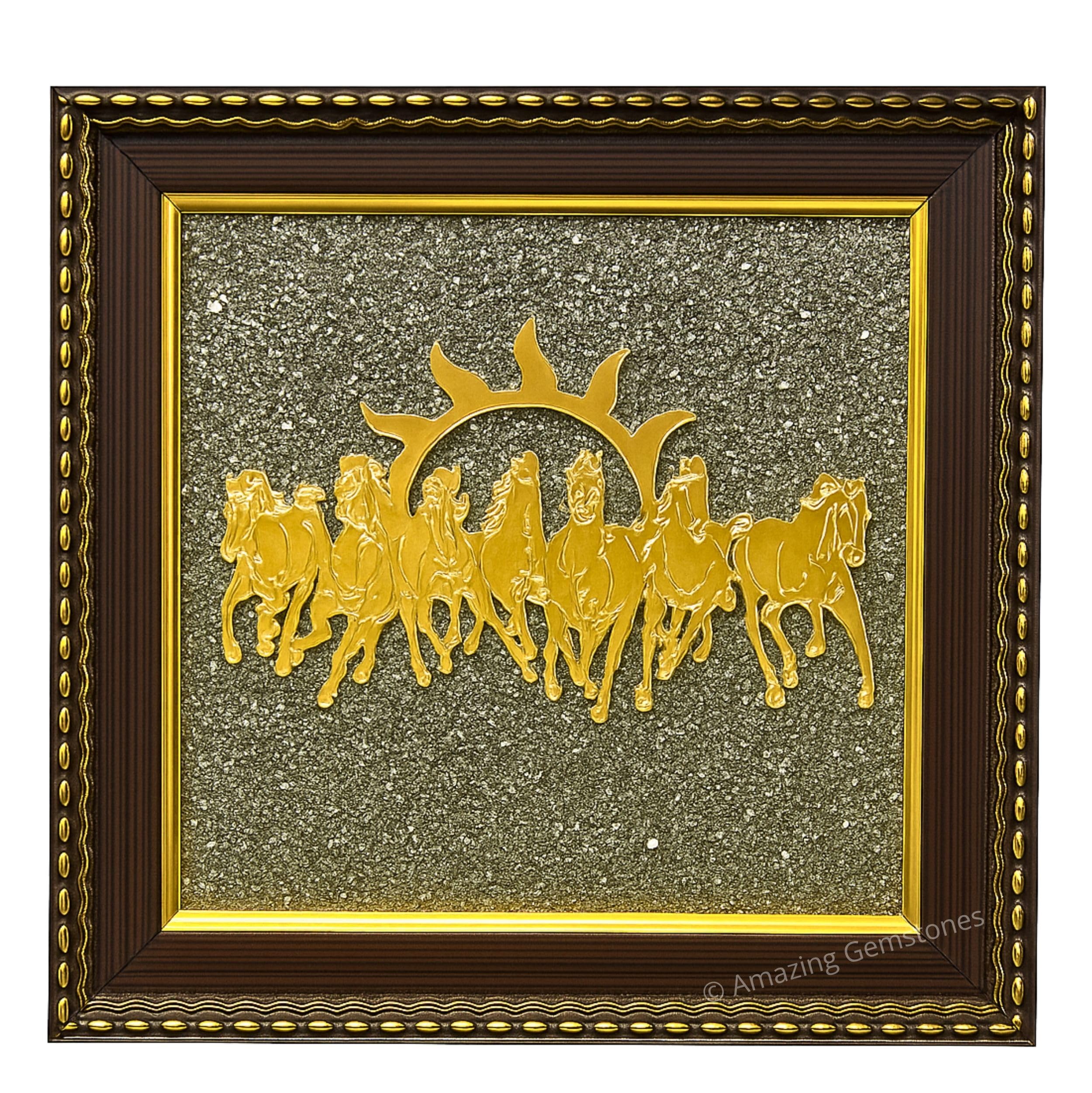 Amazon.com - Amazing Gemstone Pyrite Stone Frame With 7 Running
