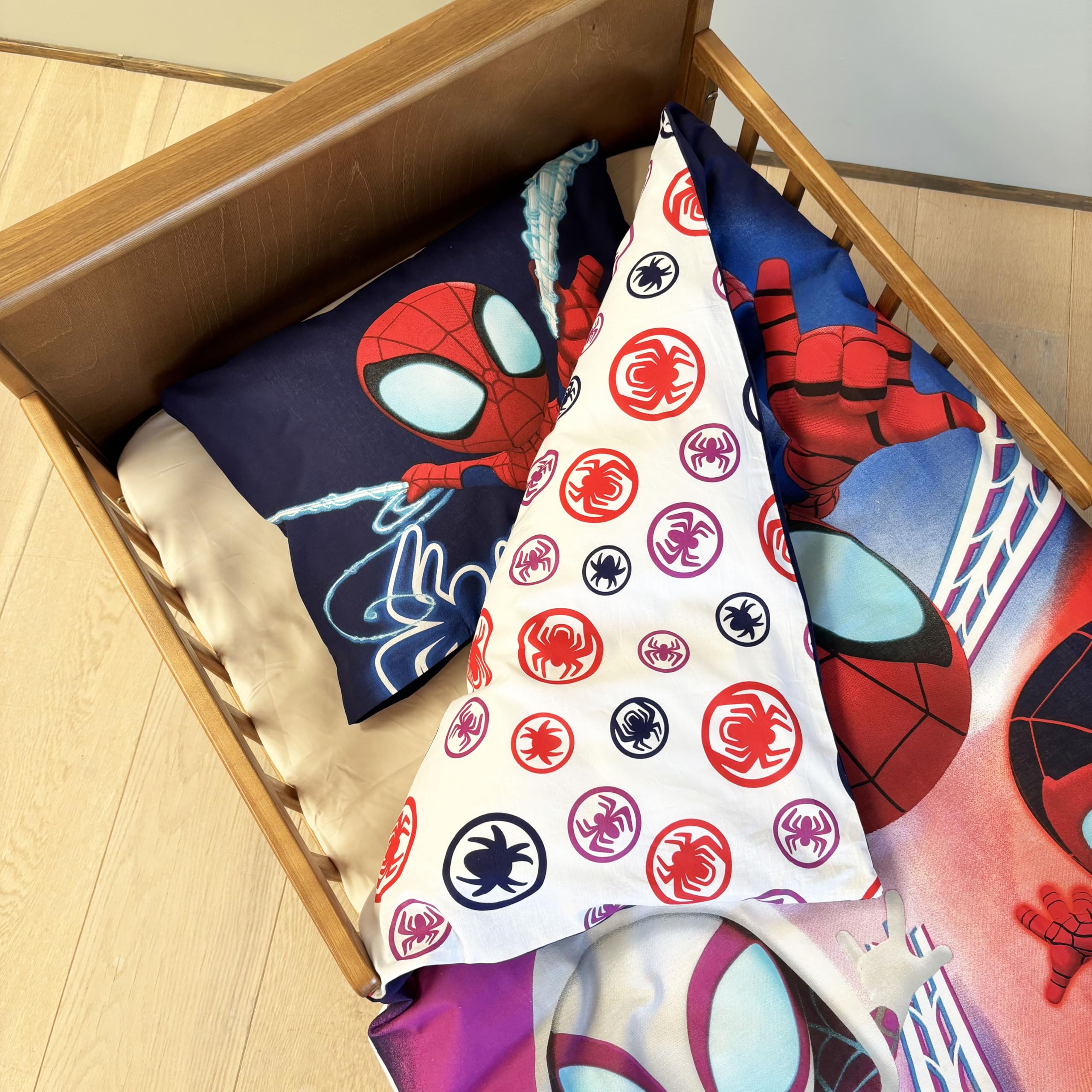 BrandMac Spidey Baby Bedding Set 100 x 135 cm 40 x 60 cm, Blue, Einzel (klein) - Image 4