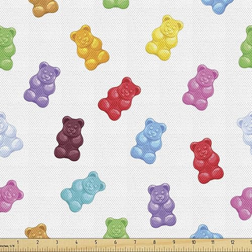 Miniatura 59 de Ambesonne The Yard, tela de mariquitas de The Yard, flores exóticas hibisco hawaiano follaje ilustración botánica flor de primavera, tela