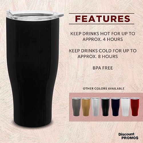 Miniatura 151 de Tazas de viaje personalizadas de acero inoxidable de 27 onzas, juego de 10, paquete personalizado a granel, perfectas para café, refrescos, otras