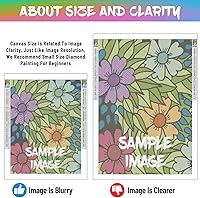 Vista 3 de DIY Diamond Art Painting Kits Cherry Blossom Moon Scenery Full Drill for Beginners Round Diamonds Pictures Cherry Blossom Moon Scenery Gem Art