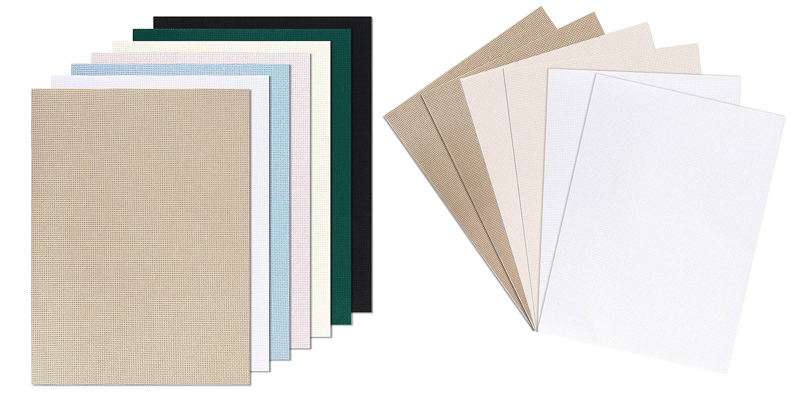 Aida Cloth 14 Count Cross Stitch Fabric Multi Colored 12×18inch