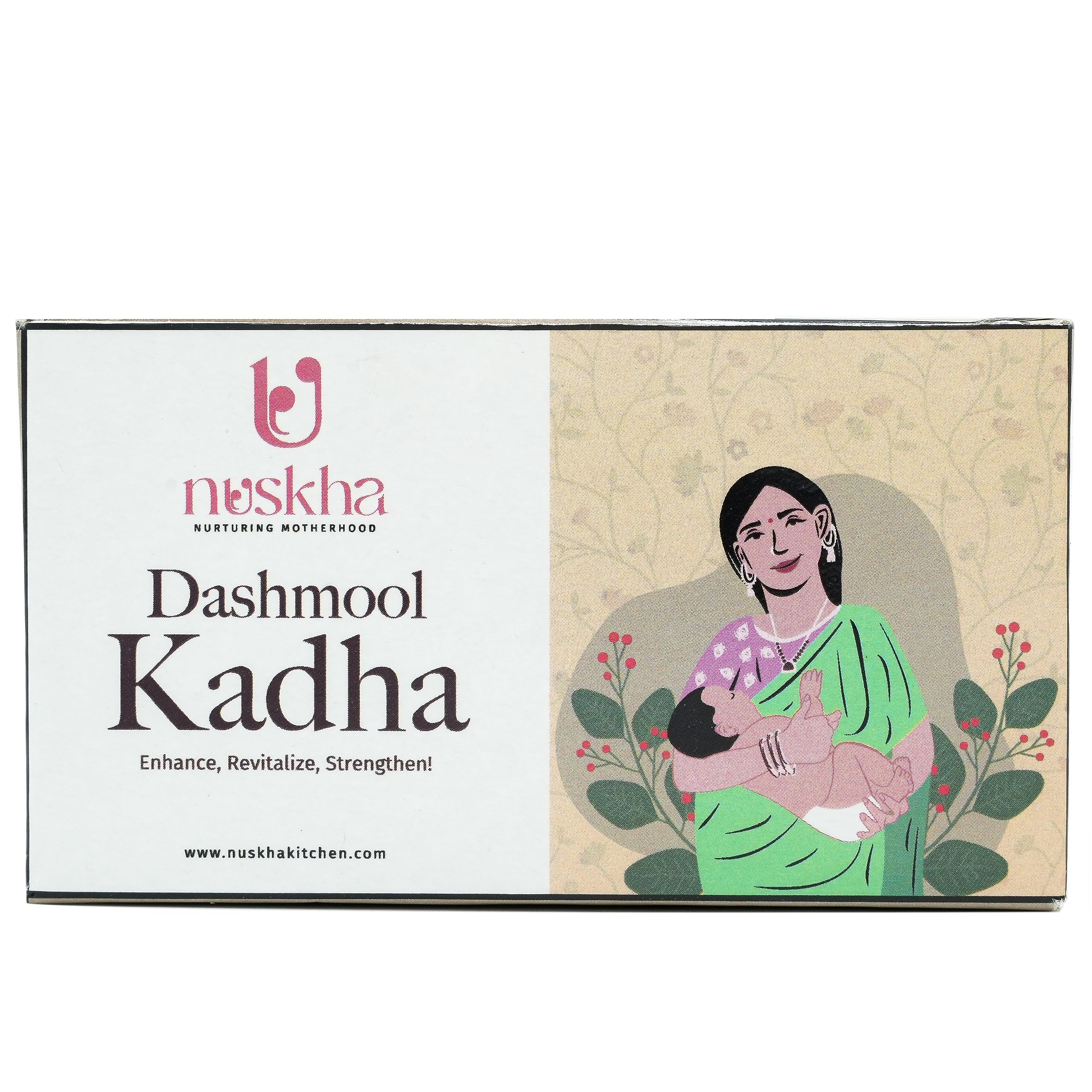 Sponsored Ad - Nuskha Kitchen Dashmool kaadha | dashmool kadha after delivery | For Post Pregnancy | Ayurvedic remedy |10 Pcs | 100gms