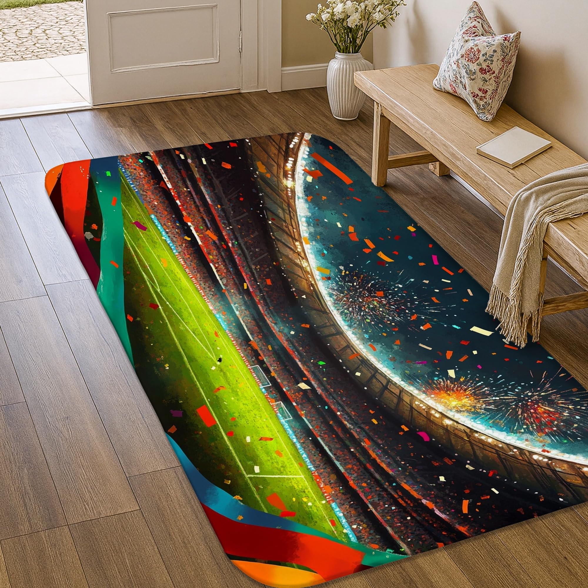 Tapis de stade festif pour illuminer l'entrée et la chambre