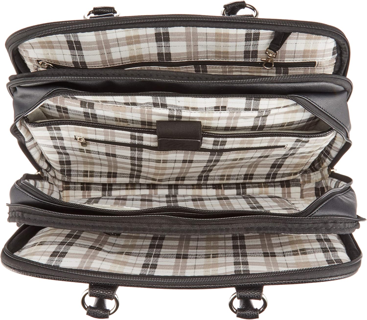 Mobile Edge Verona Women's Laptop Tote Bag for 16" Laptops with Matching Accessory Clutch, Vegan-Leather, Black, MEWVLB