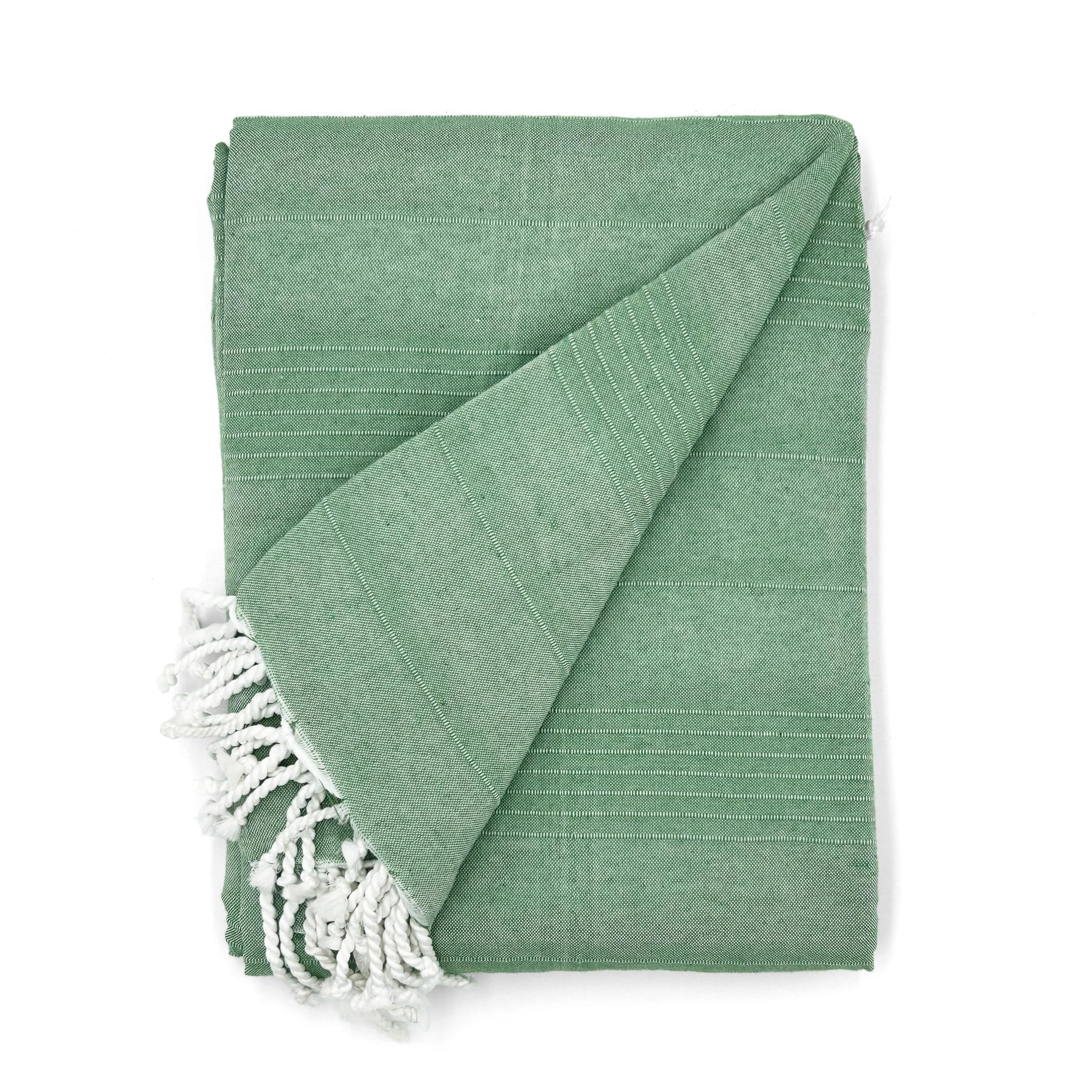 Cardenal Textil - Multi-Purpose cola Foulard, Plaid for Bed, Blanket for Bed, Sofa Cover, Green, 130 x 180 cm