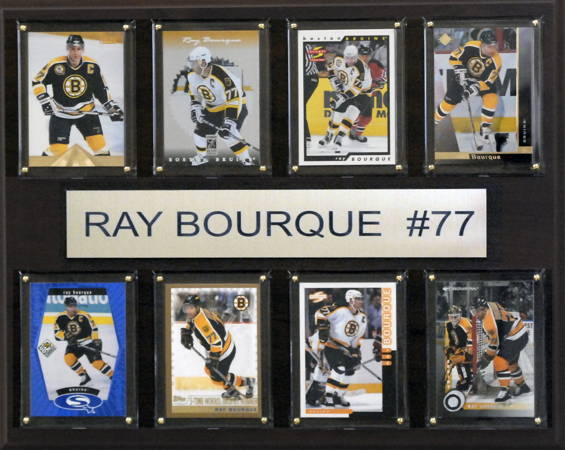 NHL Boston Bruins Ray Bourque 8-Card Plaque, 12 x 15-Inch