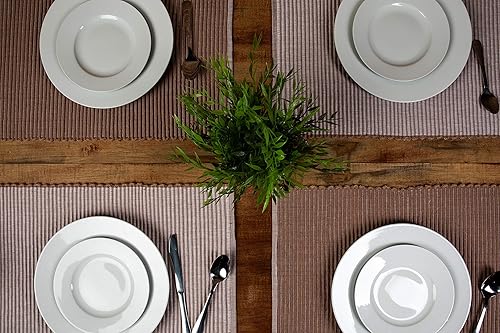 Miniatura 2 de Sticky Toffee - Manteles individuales y caminos de mesa gruesos, acanalados, con diseño de granja y de rombos