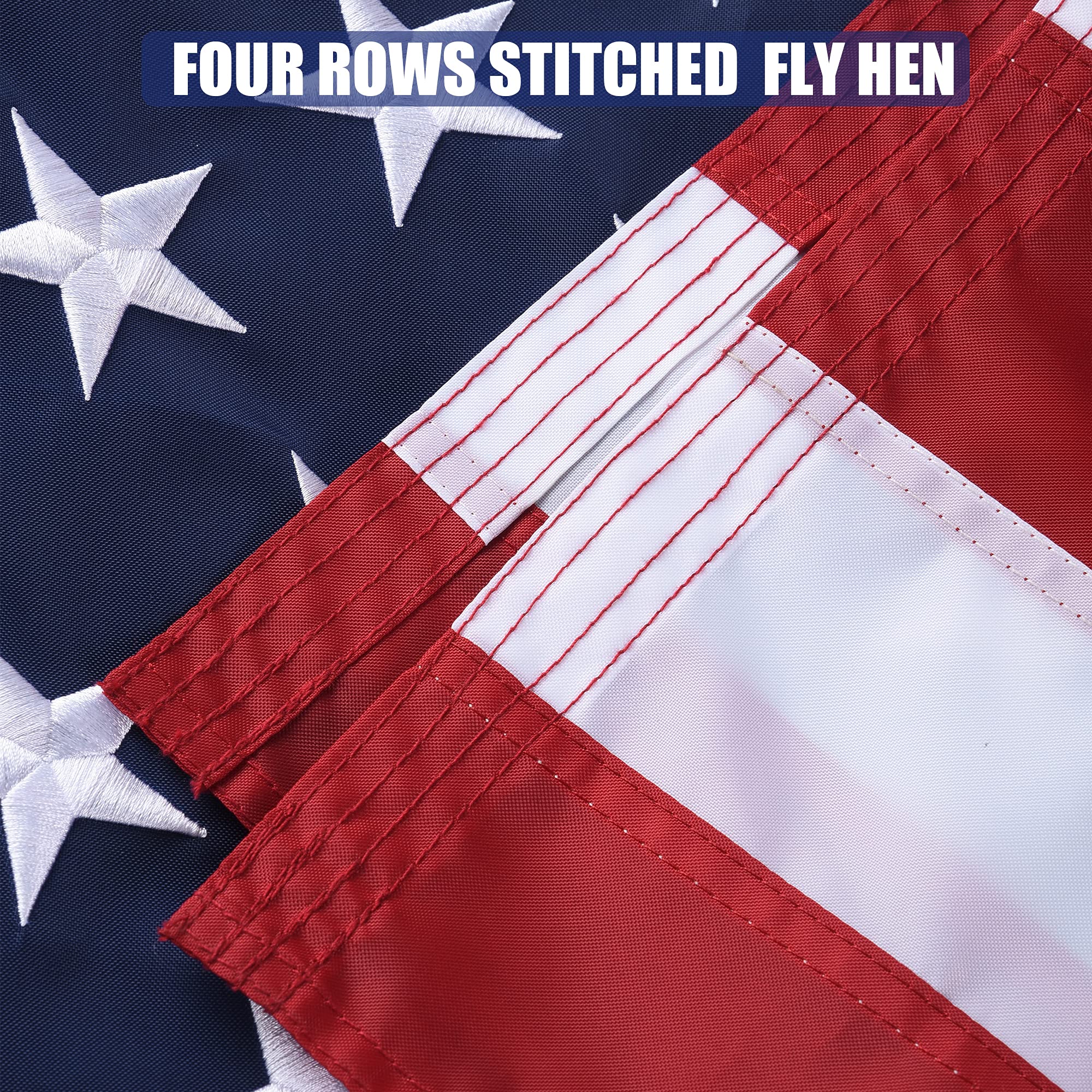 Doppelseitige US-Flagge – 90 X 150 Cm, 3-lagig Aus 100D Polyester, Mit Messingösen, Lebendige Farben, Für Innen & Außen