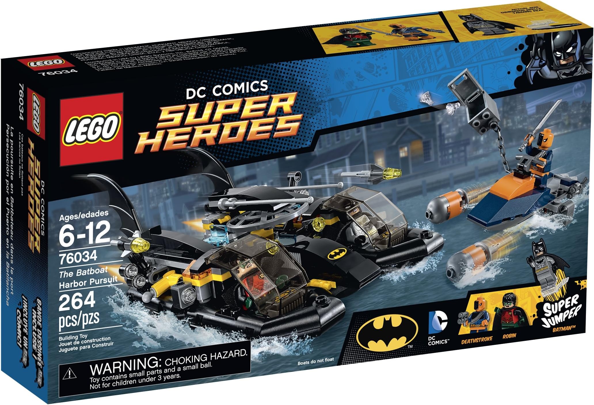 Super Heroes 76034 The Batboat Harbor Pursuit Building Kit