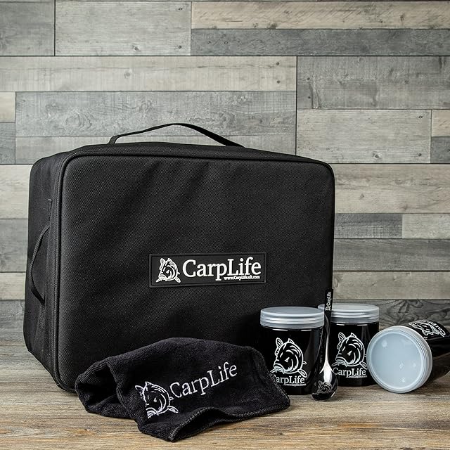 CarpLife Brew Kit Bag - Cookware Bag - CarpLIfe Brew Kit Bag/Cookware Bag/Storage Bag - Carp Fishing Bag - Supplied with Food Grade Pots, Black Etched Tea Spoon and Microfibre Hand Towel