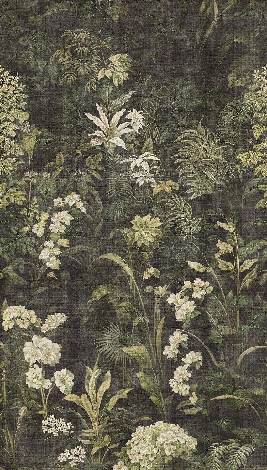 Livingwalls Hot Spots 790155 Photo Wallpaper Nature 1.59 m x 2.80 m Cream Grey Green Floral Wallpaper