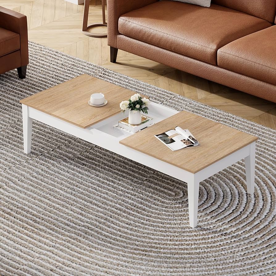 WAMPAT ローテーブル 北欧風 / センターテーブル（収納付き） Amazon.co.jp: WAMPAT ローテーブル 北欧風 センターテーブル 収納付き